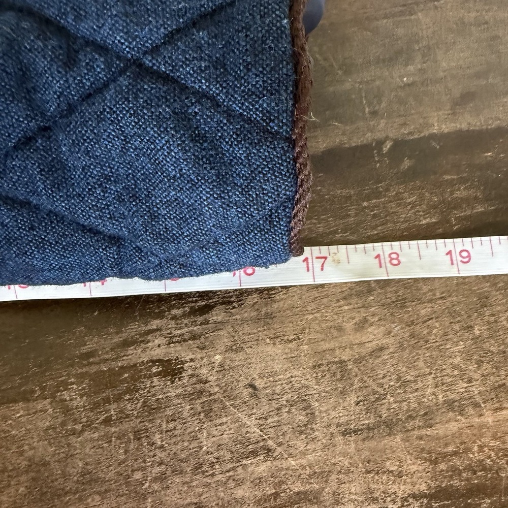 Beretta Women's Quilted Wool Luxury Chore Coat US 12 Blue Melange Corduroy Trim - Picture 7 of 8